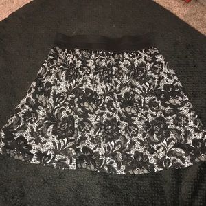Lace print skirt